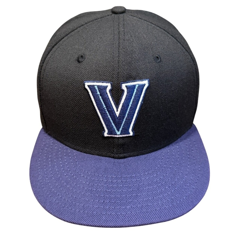 Villanova Wildcats New Era 59Fifty Hat Cap 7 3/8 Black Purple NCAA